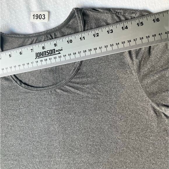 32 Degrees Cool Women’s Short Sleeve T-shirt size L, Solid Gray - Picture 2 of 8